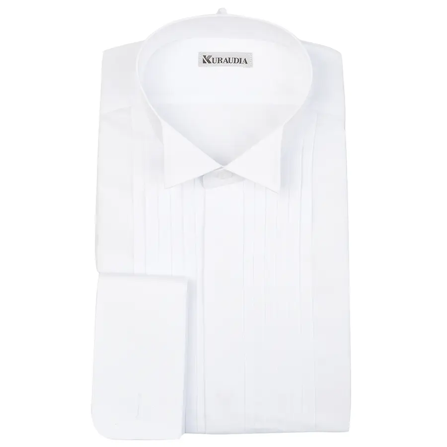 プリーツダブルカフスシャツ